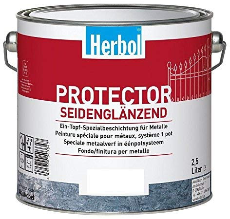Herbol Protector Seidenglänzend Ein-Topf-Spezialbeschichtung für Metall Oxidrot 2,5 L