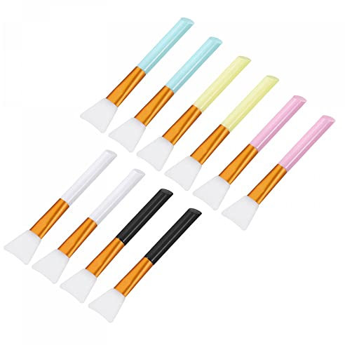 sourcing map 10 Stück Silikon Epoxy Pinsel Rosa Blau Weiß Gelb Schwarz Applikator DIY Pinsel für die Herstellung von Epoxy Tumbler