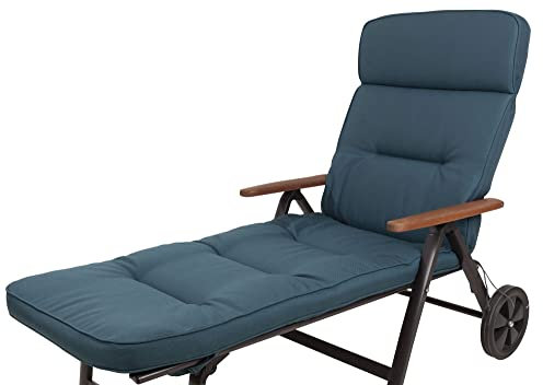 KETTtex 2312 Auflage Rollliege Alicante petrol 200x60x9cm wasserabweisend lichtecht Olefin