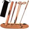 5 in 1 Candle Accessory Set, Candle Wick Trimmer Cutter, Candle Snuffer & Candle Wick Dipper,USB Rechargeable Lighter, Storage Tray Plate for Candle Lover Mom Gift, Candle Care Kit (Rose Golden)