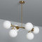 LEDKIA LIGHTING - Hängeleuchte Metall & Glas Lautrec | Modernes & elegantes Design | Höhenverstellbar | Für Wohnzimmer, Küche, Schlafzimmer | E27 Fassung, Gold, Glas