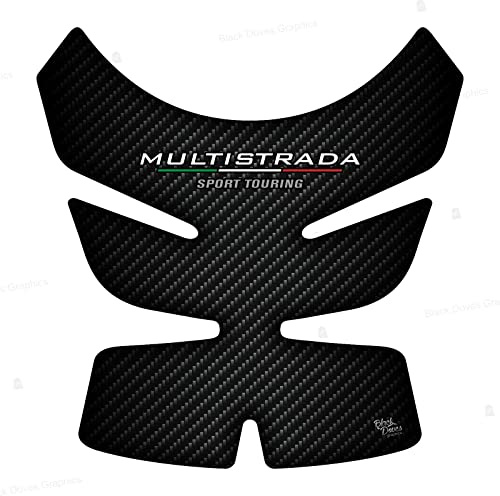 Adesivo 3d Protezione serbatoio compatibile con/sostitutivo per DUCATI MULTISTRADA 950 1200 1260 2015-2020 Tank Pad (Scuro-Carbone)