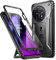 Poetic Revolution Hülle Kompatibel mit OnePlus 11 5G 6,7 Zoll, Ganzkörper Schutzhülle mit Ständer und eingebauter Displayschutz, Robuste, Stoßfeste Outdoor Handyhülle, Schwarz