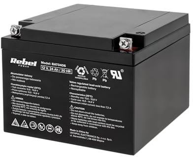 Rebel - Batteria gel 12 V 24 Ah BAT0406