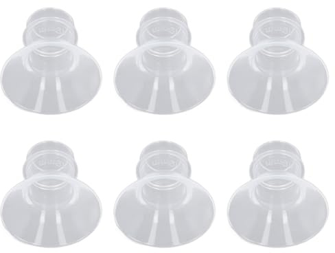 6 Stück Tragbare Milchpumpe mit Flanscheinsatz, Freihändige 24-mm-Schutzflansche (19MM)
