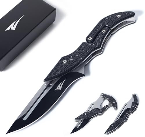 Zetterrank Klappmesser 440C,Zweihandmesser Legal Deutschland,Survival Outdoor Klappmesser.