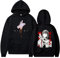Chainsaw Man Hoodie Long Sleeve Pullover Manga Makima Graphic Print Hoodie Chainsaw Man Makima Sweatshirt Black