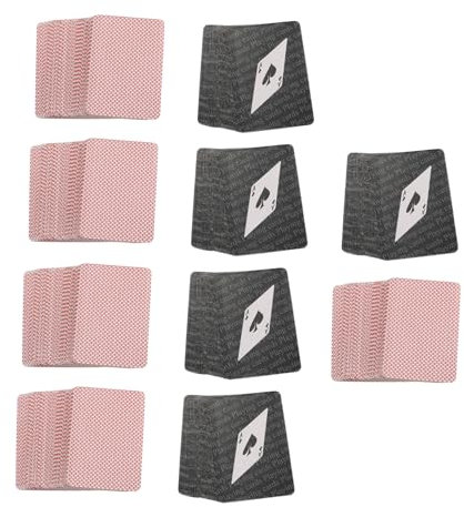 NAMOARLY 10 Stück Packung Kleiner Kartenspiel aus Papier Flexible und Widerstandsfähige Spielkarten als Tragbares Gastgeschenk für Pokerpartys und Unterwegs