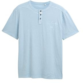 TOM TAILOR Herren Henley T-Shirt mit Print