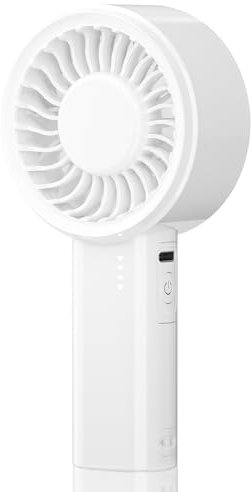 HandFan Mini ventilateur portatif, petit ventilateur de poche, portable et rechargeable, turbo à 5 vitesses, indispensable pour l'été, idéal pour les voyages, les concerts et les déplacements