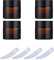 LusDoly Pack of 4, 10ml Amber Brown glass Cream Jars Cosmetic Pots with Lids Containers for Toiletries Facial Mask Jar, Makeup Beauty Products Travel Bottles