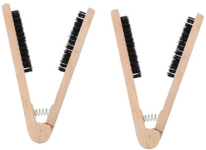 TOVINANNA 2stücke Haarglätterpinsel Mit V-förmigem Design Hochwertiges Haarwerkzeug Für Glättungskamm Und Haarstyling Kompakt Und Langlebig Für Einfachen Gebrauch Und Aufbewahrung