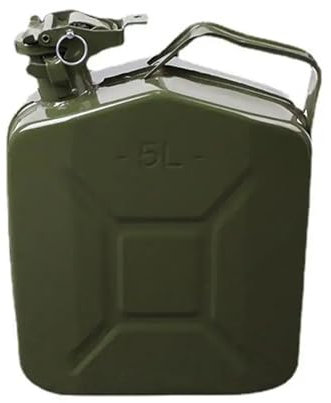 NADCFN Bidon Essence Bidon en métal, fûts d'essence Stables et scellés, Bec verseur, buse Flexible Jerrican Essence(5L)