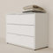 pamo Kommode weiß - 92 x 67 x 40 cm - Schlafzimmer Kommode mit Schubladen oder als Sideboard Wohnzimmer/Flur - Hochwertige deutsche Produktion