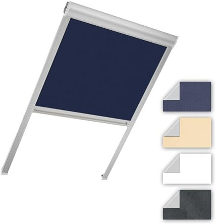 FAKRO - Store occultant ARF NL - 78x98 - Bleu Marine 51 - Tissu élégant et décoratif - ne Laisse Pas Passer la lumière - réduit Les pertes de Chaleur en Hiver