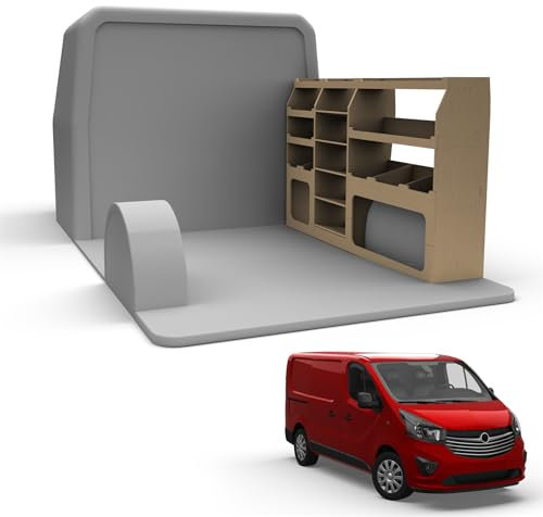 Van Racking fits Vauxhall Vivaro (Short Wheelbase) Plywood Easy Self Assemble Tool Storage Shelving - Fitting Fixtures Included - (Driver Side)
