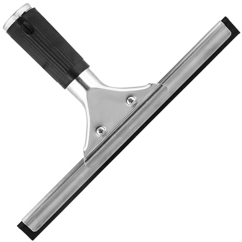 Amexo Shower Screen Cleaner, Window Squeegee Stainless Wiper Window Cleaning Equipment Car Squeegee Water Blade with Rubber Blade for Bathroom Kitchen Mirror Car Window