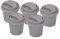 5 Pcs Grey Coffee Cup Beauty Sponge Holder - Portable Makeup Sponge Storage Box with Ventilation for Travel