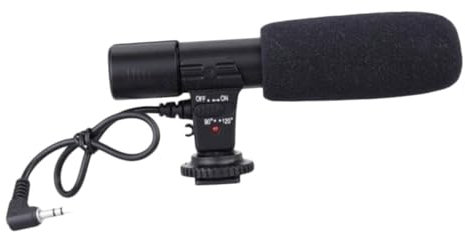 LABRIMP Microfono Per Interviste Professionale Standard 4 Pollici Microfono Video Esterno Per Telecamera Dslr Registrazione Audio Per Vlog e Streaming Live