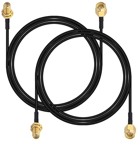 YILIANDUO SMA Cable RG174 SMA Male to Female Antenna Cable 2M, 2-Pack | SMA WiFi Antenna Extension Cable for WiFi Router Security IP Camera Wireless Network Card Adapter GPS/WiFi/SDR Equipment