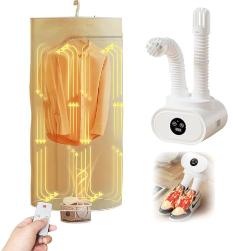 Wäschetrockner Elektrisch 600W, Mini Wärmepumpentrockner, 3-in-1 | 600W, 3-in-1, für Kleidung & Schuhe, kompakt, tragbar, für Zuhause, Reisen, Apartment