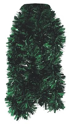 2m Christmas Chunky Tinsel - Dark Green