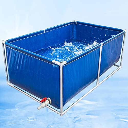 Piscine hors sol rectangulaire avec cadre en acier pour jardin, terrasse ou patio – Parfait pour les enfants, les adultes et les animaux domestiques – Comprend un robinet pratique pour un remplissage