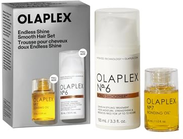 Olaplex Endless Shine Smooth Hair Styling Gift Set: Limited Edition Set with Nº.7 Bonding Oil & Nº.6 Bond Smoother | Instant Shiny, Smoother Hair & Heat Protection | For Coily, Curly, Straight, & Wavy