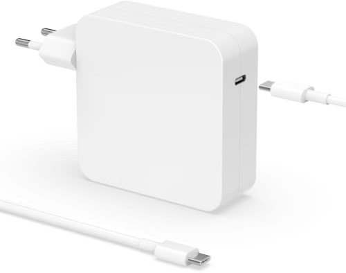 Mac Book Pro/Air Ladegerät, 96W USB C Schnell Netzteil, inkl. 2m Ladekabel | für Mac Book Pro/Mac Book Air 16 15 14 13 Zoll, M5 M4 M3 M2 M1 Mac Laptop Series, iPad Pro 12.9/11 Zoll, alle USB-C Geräte