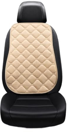OLVESXC Autositzbezüge Winter Auto Sitzkissen Plüsch Ultra Weiche Frostschutzmittel Innen Anti Heizung Kleine Quadratische Pad Rückenlehne DREI Stücke(2-beige)
