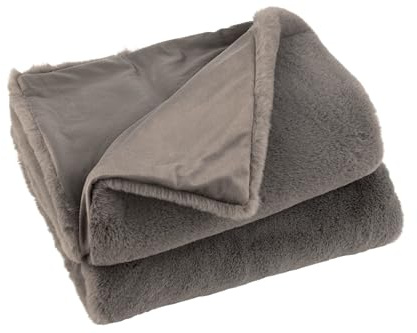 J-line Plaid Cutie – Fleecedecke – Polyester – Taupe – 180 x 130 cm