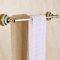 VHVCX Retro Antike Blaue Und Weiße Porzellan-Edelstahl-Handtuchhalter Gold Überzogenen Single Pole Badezimmer Hanger Hotels Polieren