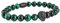 Akitsune Regis Perlenarmband - Armschmuck Damen Herren Beads Löwe - Mattschwarz - Tigerauge Grün - 20cm