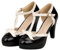 LUXMAX Ladies Rockabilly Shoes Platform T-Bar Court Shoes Patent Mary Jane Heels Size 10.5UK,Black