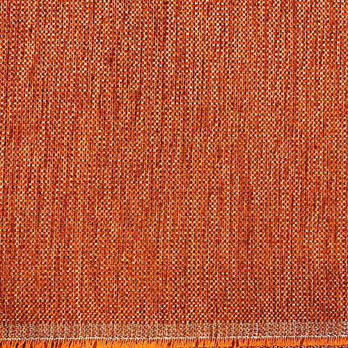 Kt KILOtela - Dekostoff, Polsterstoff, Möbel Bezugsstoff, Doppelseitiges Chenille, Polsterung für Stühle, Sofas, Möbel, Meterware ab 0,5 m, Preis Gilt für 0,5 m, Orange