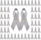 WANDIC Lot de 100 Broches en Forme de Ruban Gris en Satin avec Épingles pour Sensibilisation au Cancer du Cerveau Et à La Maladie du Parkinson,pour Homme et Femme,7,5 x 4 cm