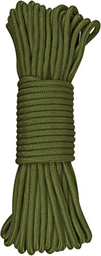 normani Stabiles Polypropylen-Seil, belastbar bis 250 kg universell einsetzbar Farbe Olive Größe 7mm/60m