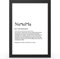 Urhome DIN A4 Kunstdruck Definition Nutella - Worterklärung wie im Duden Lexikon als Wanddeko Spruch-Poster Deko Wandbild mit Spruch gerahmt für Wohnung Familie Geschenk
