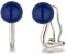Schöner-SD Ohrclips Perle 8mm 925 Silber Rhodium blau