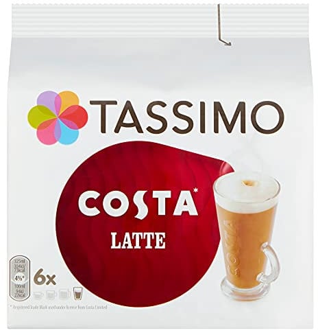 Tassimo Costa Latte, Pack of 6