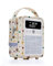 VQ Monty Emma Bridgewater Rechargeable DAB Radio with Bluetooth, DAB Plus Radio Alarm Clock, Radio-Controlled Clock, Digital FM Retro DAB Radio with Bluetooth Speaker, USB Aux, Polka Bee