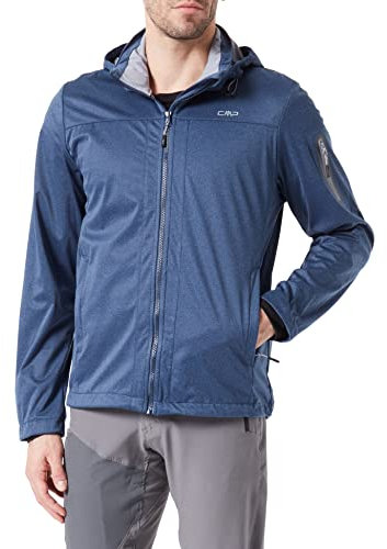 CMP Herren Lightweight, Windproof and Waterproof Softshell Melange Wp 8,000 MAN JACKET ZIP HOOD, 01ML, 52 EU