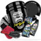 SONAX Auto Felgenreinigung Bundle | Auto Reinigungsset - Wascheimer Felgenbeast mit Deckel + Grit Guard Eimereinsatz | SONAX Felgenreiniger + Winter Edition 1L + Felgenbürste + Waschhandschuh