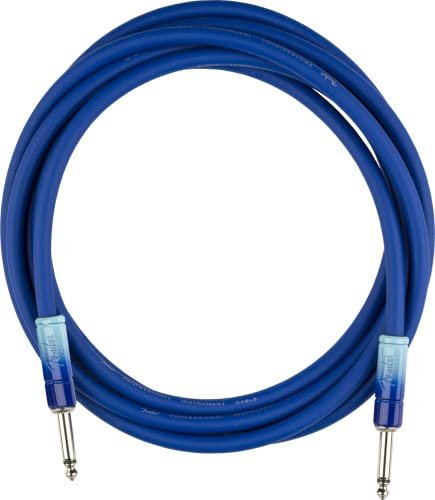 Fender® »OMBRÉ INSTRUMENT CABLE« Cable para instrumentos | Cable para guitarra |3 Metros | Jack recto | Color: Belair Blue