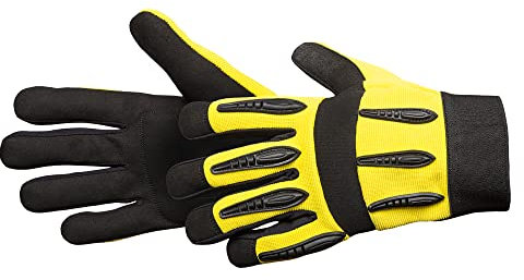 HARDY WORKING TOOLS Unisex werkhandschoenen serie 54 Sicherheitshandschuhe, Schwarz-Gelb, 9 (L) EU