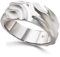Premium Silberring für Herren Damen Gehämmert Bandring aus 925 Sterling Silber Breit Massiver Ring, Ringgröße 56-60 (60)