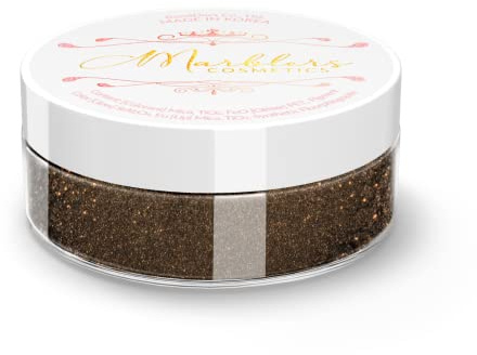 MARBLERS Cosmetic Grade Glittery Mica Powder [Cocoa Cream] 0.14oz (4g) | Glica | Non-Toxic | Vegan | Cruelty-Free | Eyeshadow, Nail Polish, Nail Art | Festival, Rave & Party Makeup | Body & Face