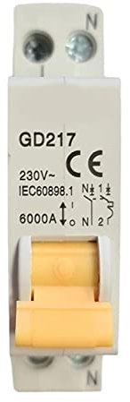 Interruptores Magnetotérmicos para barra DIN Bipolar Interruptor Magnetotérmico (6 amperios, GD 217, 1, 1 módulo)