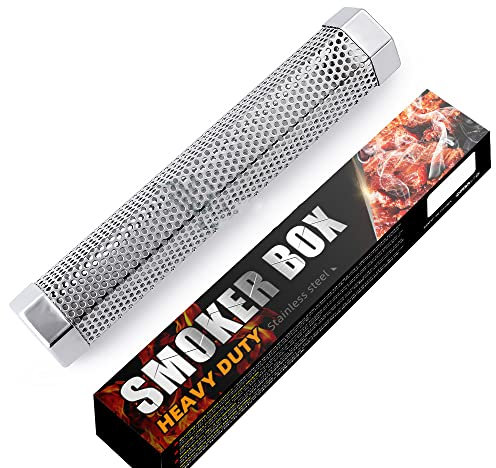 Holzsammlung Smoker Tube 12’’ Stainless Steel BBQ Pellet Smoker Tube,5 Hours of Billowing Cold Smoke for for Any Grill or Smoker, Hot/Cold Smoking