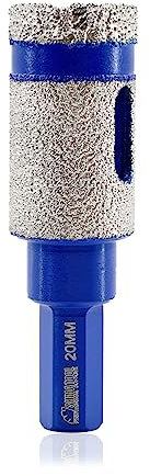 SHDIATOOL Diamant-bohrkrone Fliesenbohrer Finger Fräsen Bits Dia 20mm Dreikant-Schaft Shaping Schleifen Keramik Fliesen Granit Vergrößern Fase Löcher Säge Fliesen